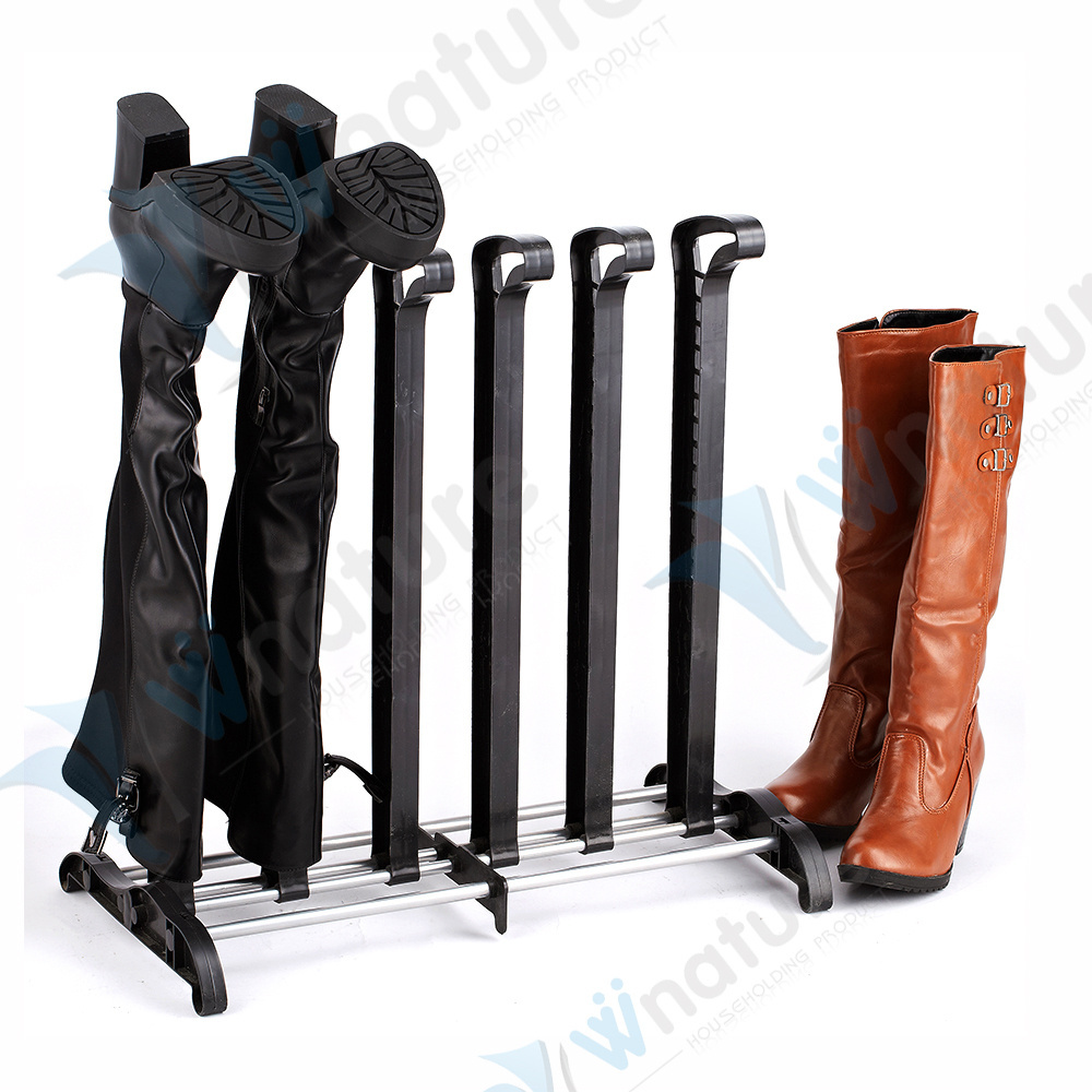 Plastic boot rack and shoe rack