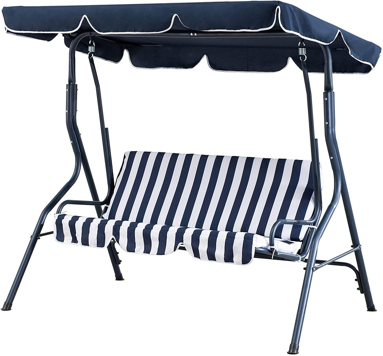 Garden Patio Swing Chair 3 Seater Swinging With Canopy Hammock