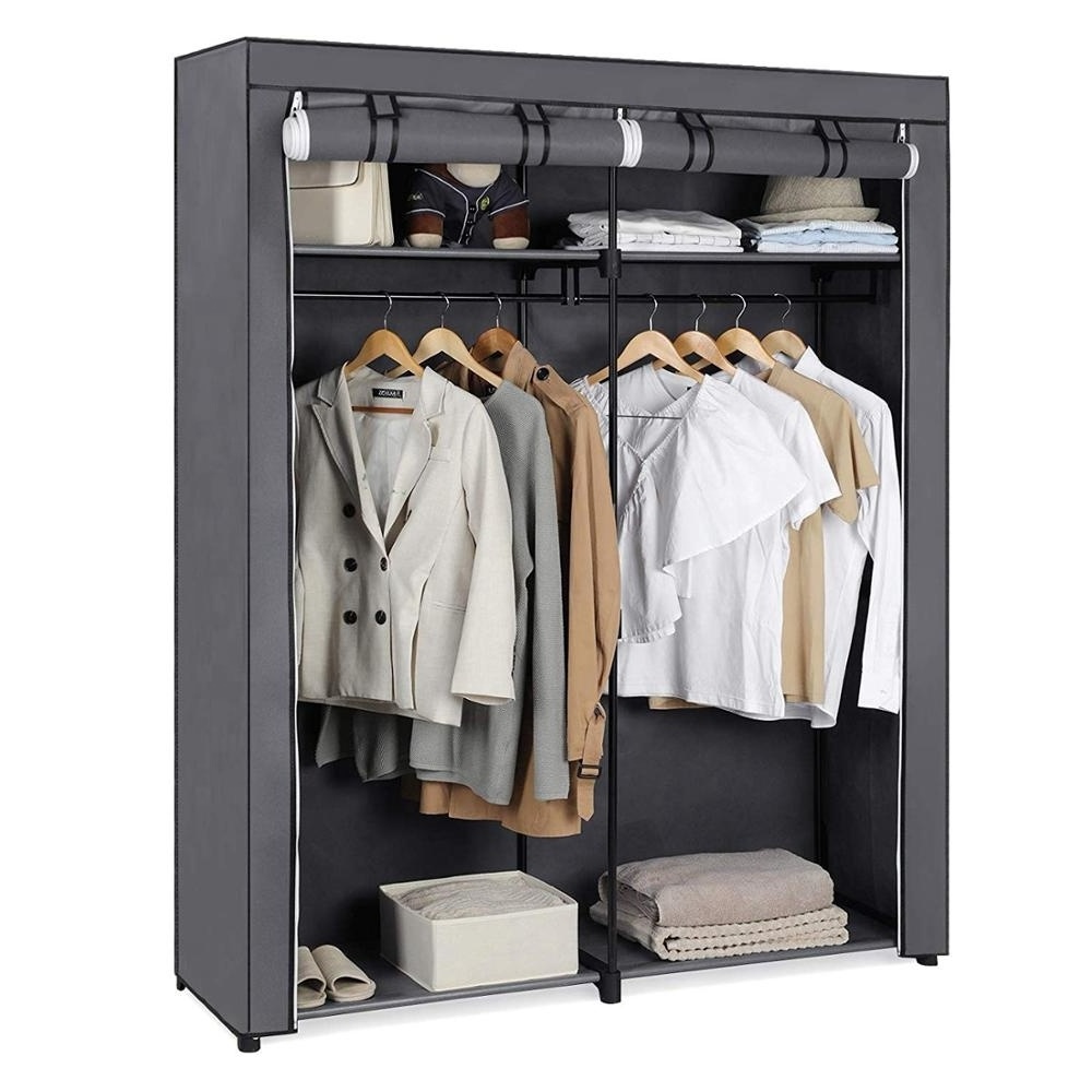 Cheap portable clothes cabinet fabric wardrobe