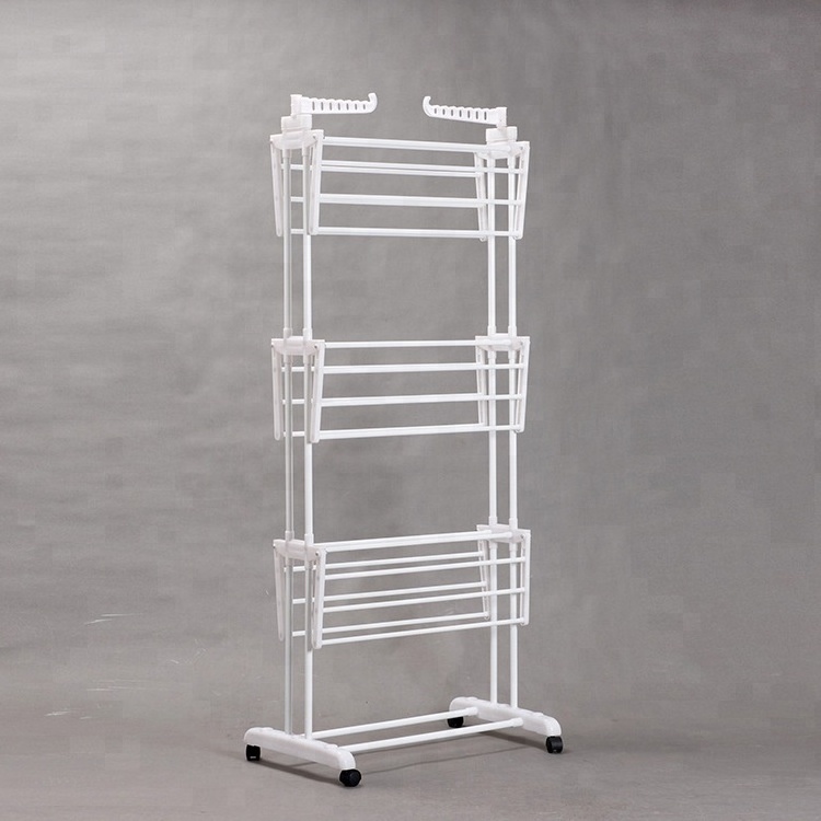 Multifunctional Folding clothes Drying laundry Rack with clothes hangers