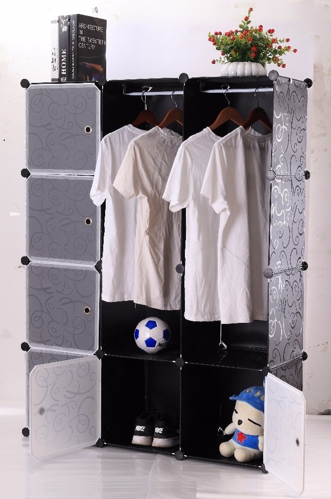 Cube Storage Organizer, 16-Cube Book Shelf, DIY Plastic Closet Cabinet