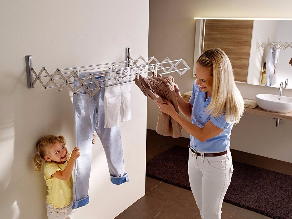 Metal wall hangers expandable towel rack