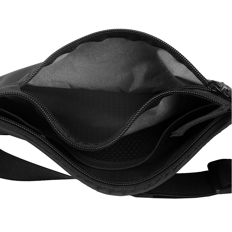 Unisex traveling nylon business passport fanny pack bum hip bag RFID waterproof money belt pack custom waist bag