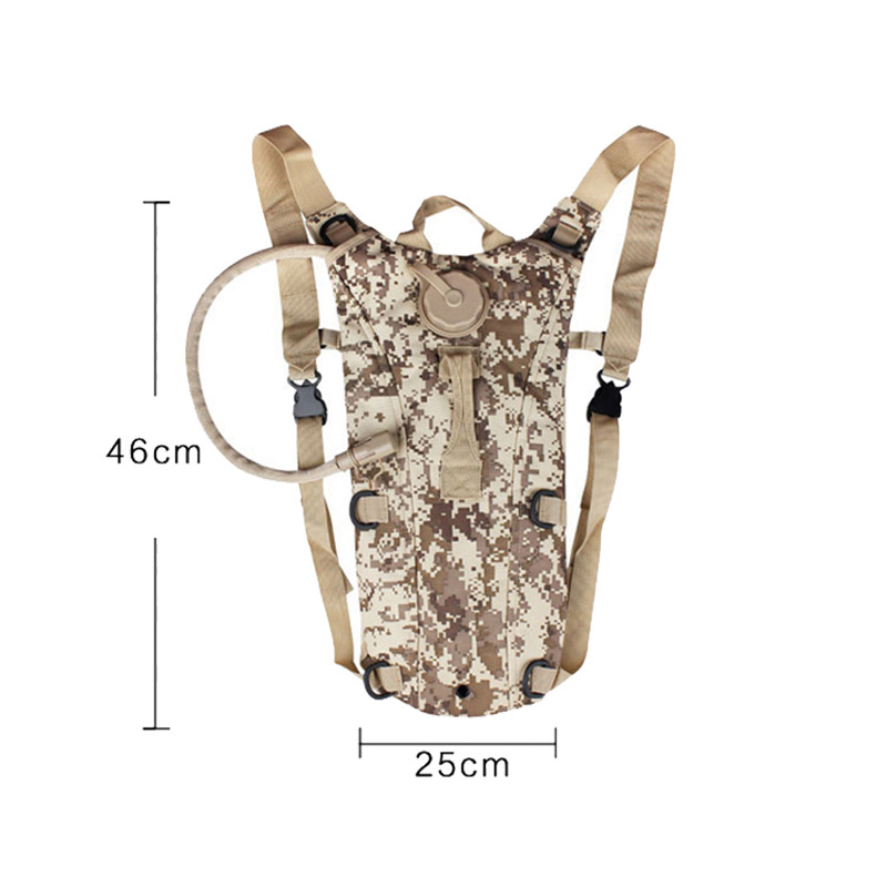 Outdoor bicycle hiking riding molle tactical 2L hiking water bag hydration water bladder pack backpack