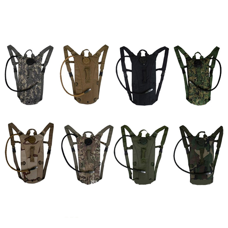 Outdoor bicycle hiking riding molle tactical 2L hiking water bag hydration water bladder pack backpack