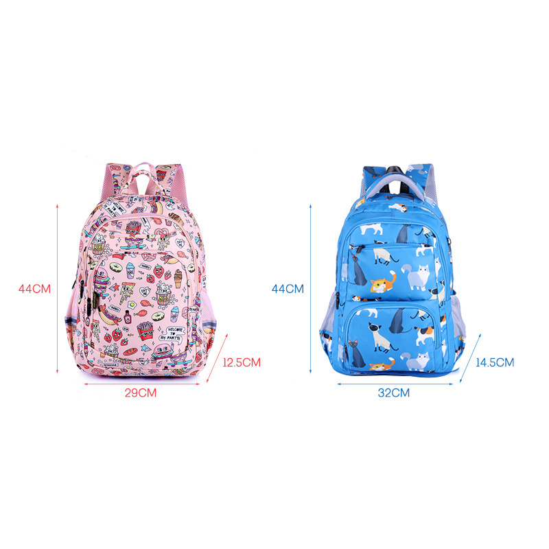 Custom design cheap women backpack print bookbag polyester school bag dolphin back pack for kids