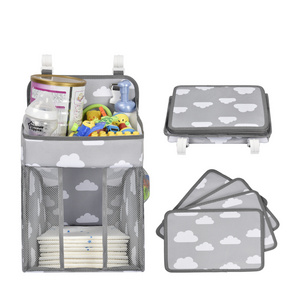 Custom Portable Baby Folding Nursery Crib Bed Hanging Storage Bag Baby hanging diaper organizer