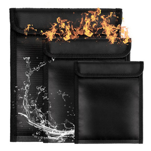 Zipper Document Holder Briefcase File Storage Organizer Pouch Fireproof Waterproof Money Document Bag