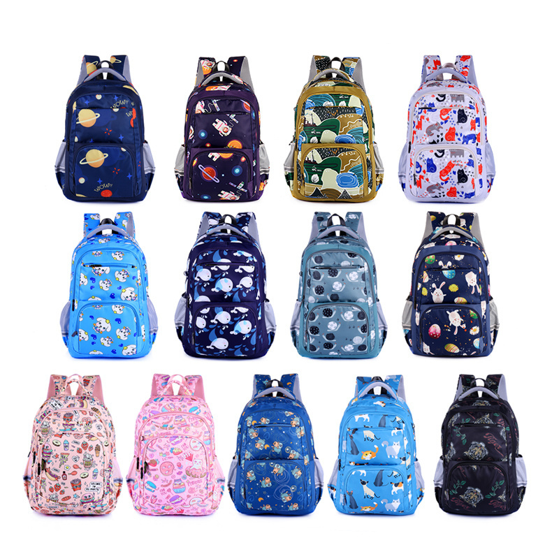 Custom design cheap women backpack print bookbag polyester school bag dolphin back pack for kids