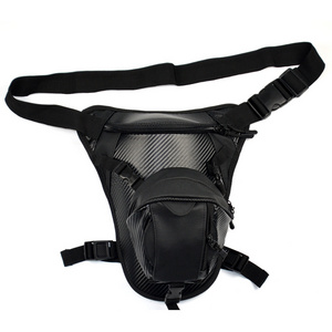 Black men motorcycle leg waist hip fanny pack outdoor waterproof shoulder cycle racing hiking tactical thigh bag