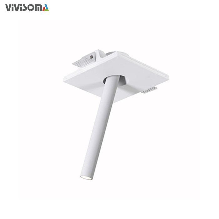 Modern Simple Plaster Gypsum LED Stick Adjustable COB Downlight Embedded Square 3W Ceiling Recessed Spotlight