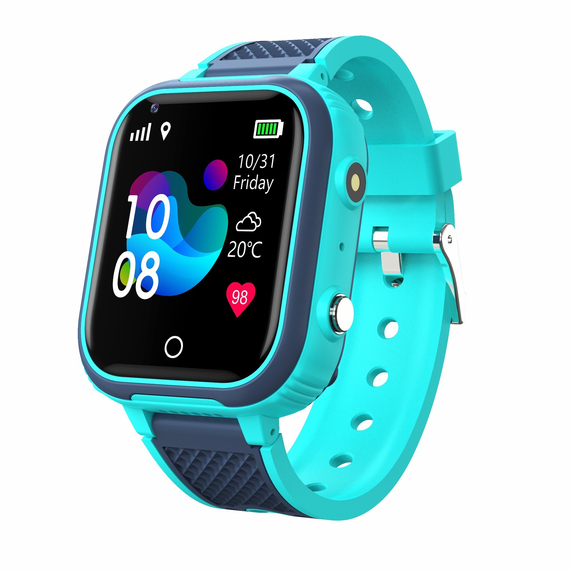 4G Kids Smart Watch VLT21 1.4 Inch IPS Video Call GPS LBS Wifi SOS SIM Card  Square IP67 Waterproof Touch Screen Camera For Kids