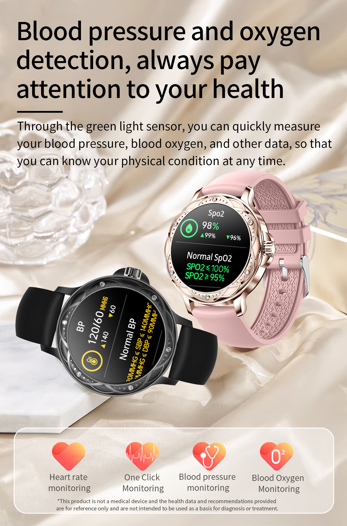 Watches Women VCF12 New Circle Full Touch Smart Watch For Girls 1.2'' Wireless Call Female Menstrual Cycle 100+ Sports Watches