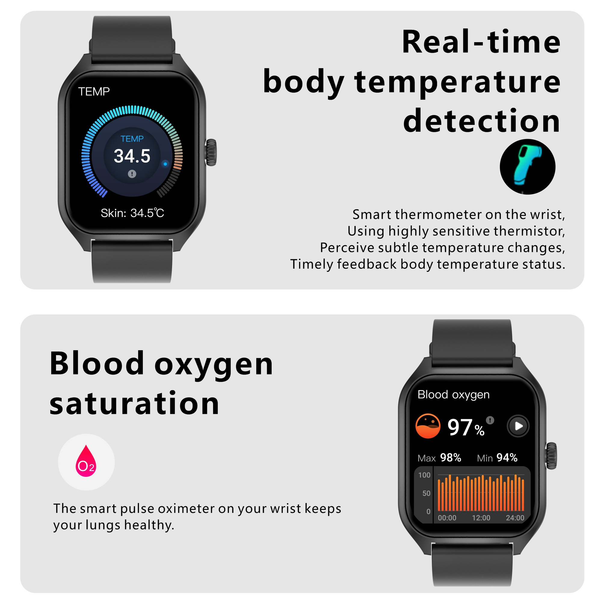 Blood Glucose Monitor Smart Watch for iPhone Android BT Calling Non-invasive Blood Sugar Test Smart Watch VQX5 for Men Women