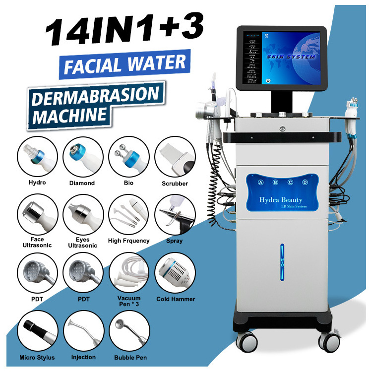 2023 14 in 1 diamond hydro dermabrasion  hydro machine hydra peel machine