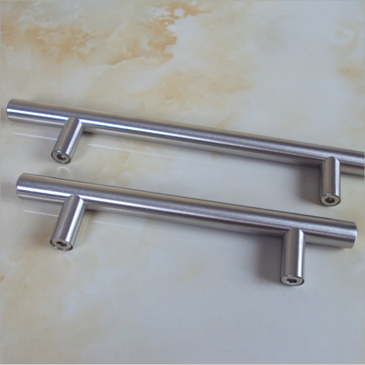 Modern cheap metal stainless steel kitchen cabinet wardrobe T bar pull handles plastic cabinet handles wardrobe handles