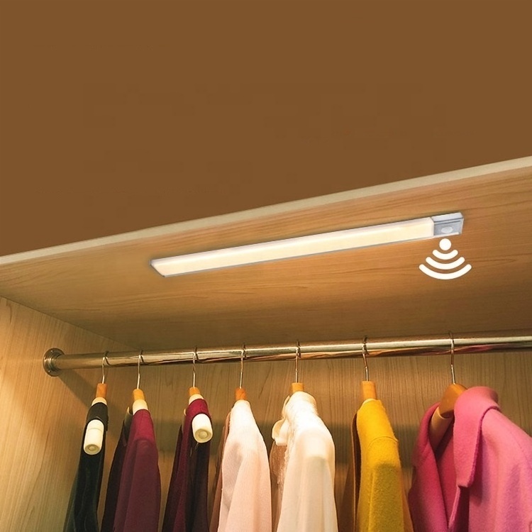 Smart Led Night Light Human infrared Induction Sensor Light Recharging Lamp LED Wardrobe Cabinet Lights