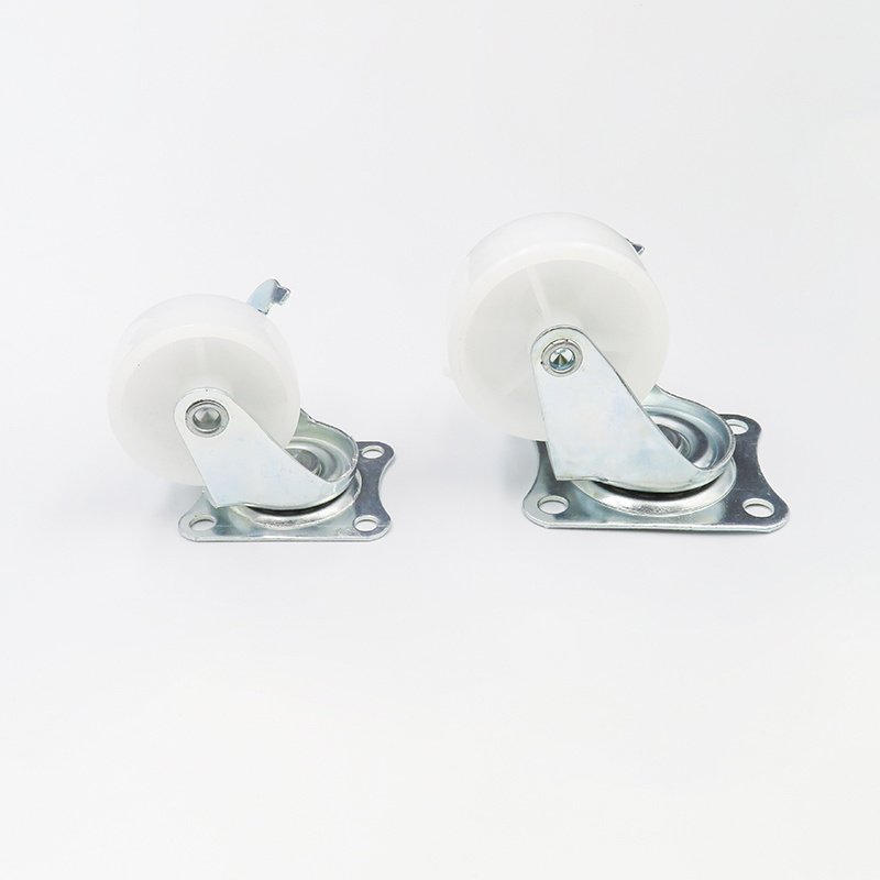 Plastic Office Chair Caster Wheels with brakes roller Style Castor Wheel plastic roller caster 1.5''