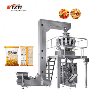 Fully automatic multihead weigher back seal packing machine multi-function crackers chip vertical ffs packaging machine