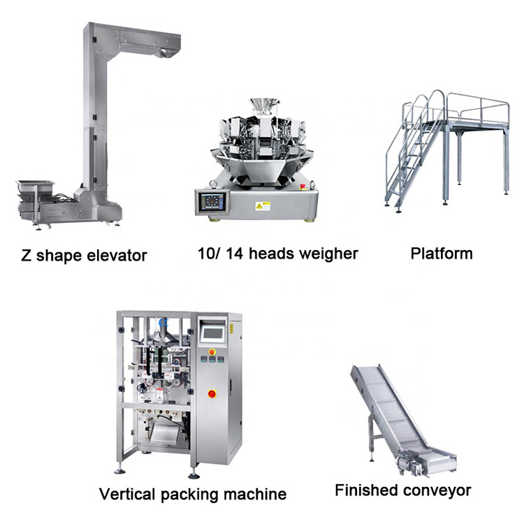 Fully automatic granule glue pudding meat ball Freezing scale dumpling frozen food packing machine