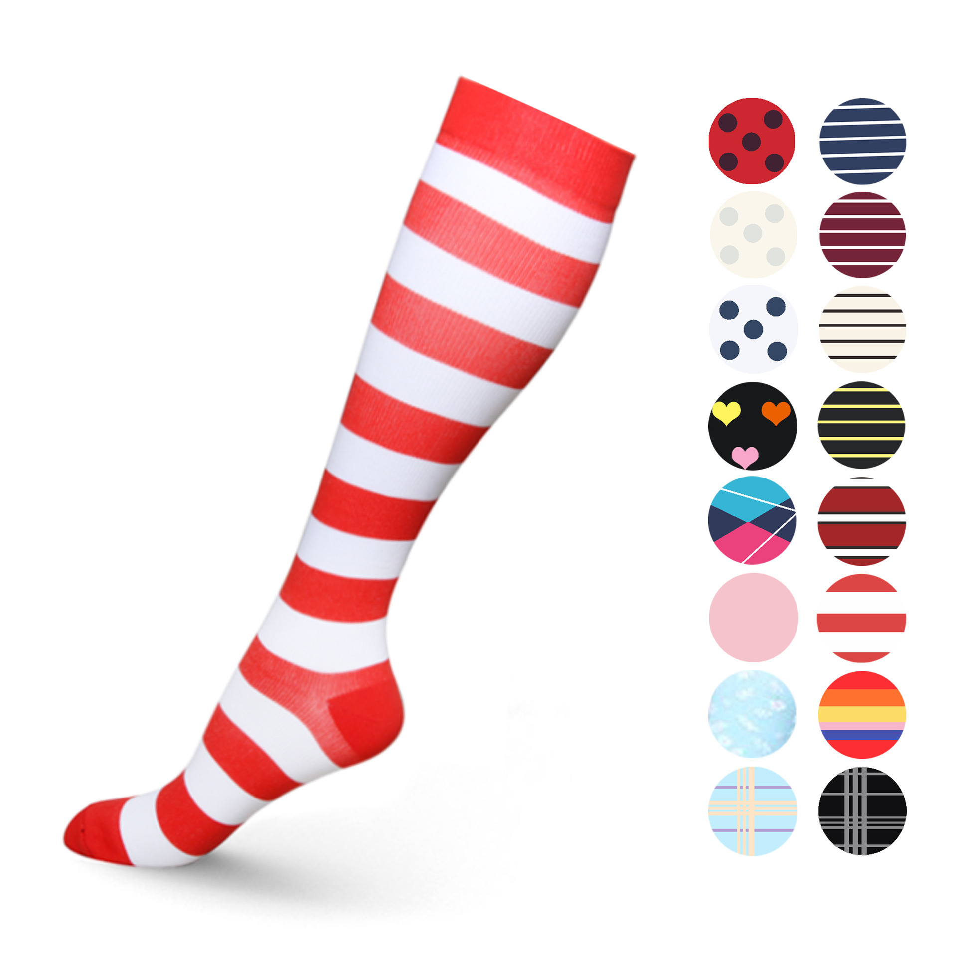 wholesale 2030mmhg funny medical medias de compression knee high custom brand compression socks