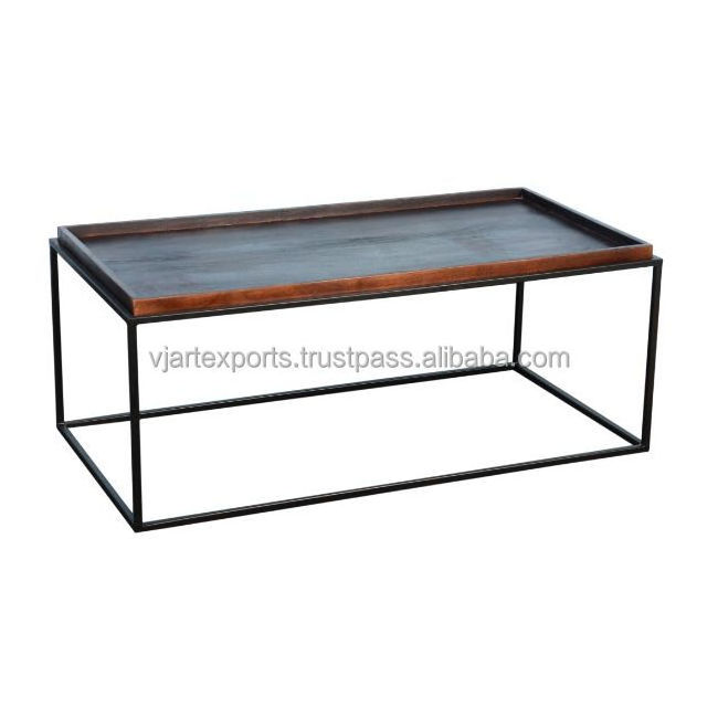 Indian Classic Rectangular shape coffee table/tea table/side table with metal frame