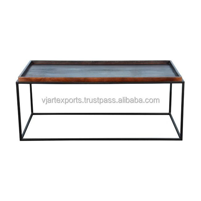 Indian Classic Rectangular shape coffee table/tea table/side table with metal frame