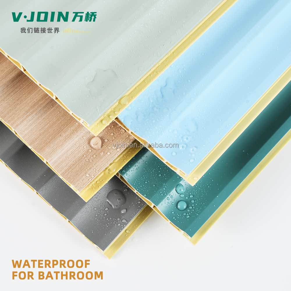 2024 new waterproof indoor decoration 3D wood fluted composite wpc wall panel for shower bathroom