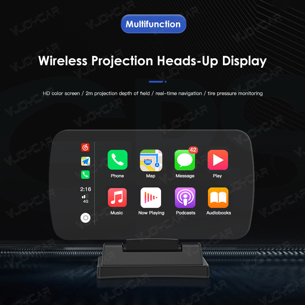 New Design Car head up display Navigation system BLE H10 Free APP Google Map Carplay Android Auto hud for car GPS obd projector