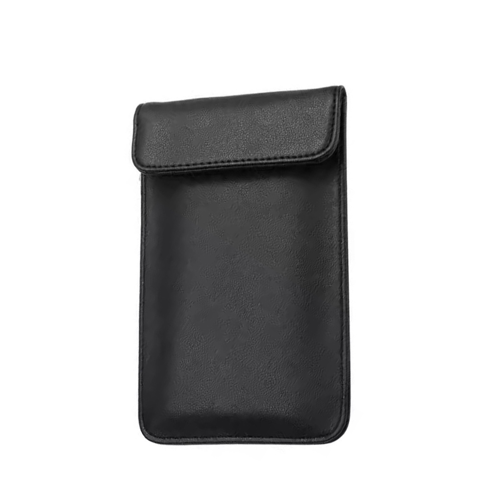 Factory Direct PU Leather RFID Anti-tracking Blocking Box Cell Phone Pouch Faraday Bag Privacy Protection