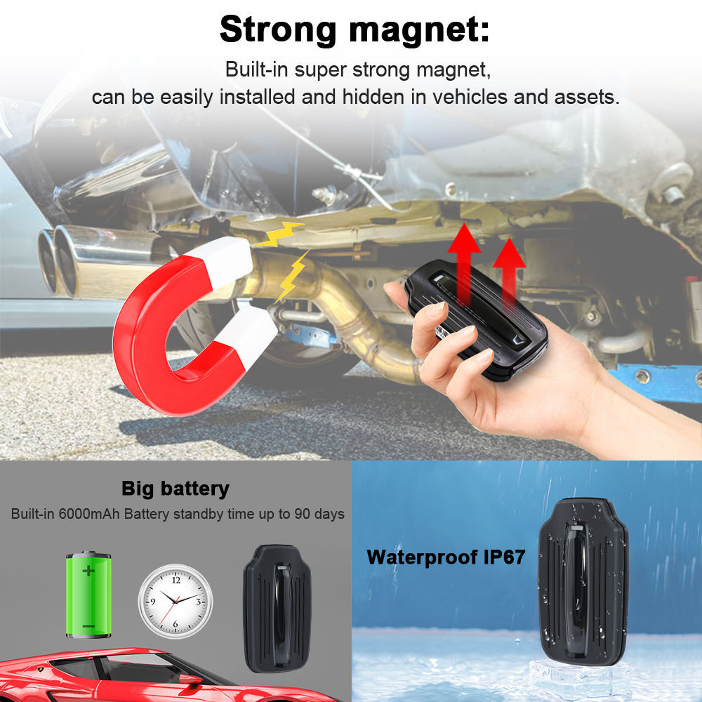 History Playback LK209 GPS Tracker with Engine Shut Off 4G Car GPS Tracking Device with Microphone