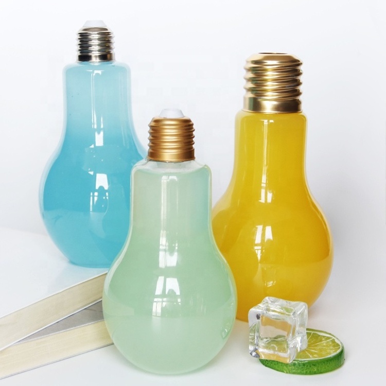 500cc 350ml lightbulb plastic bottles beverage containers for Bubble milk tea filling