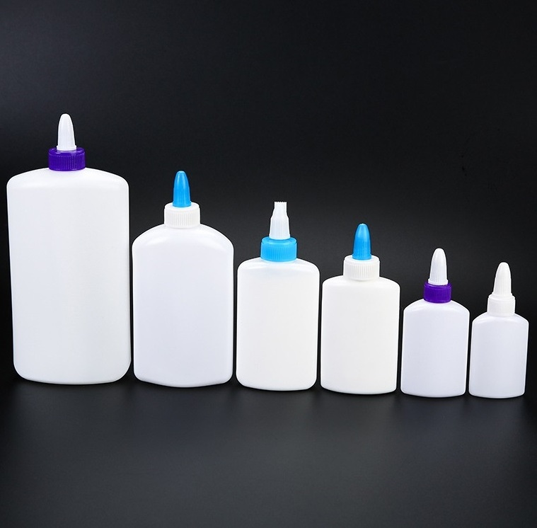 empty seccotine pe bottle squeeze needle glue pointed tip degreasing cleaning plastic applicator bottle for wood white glue