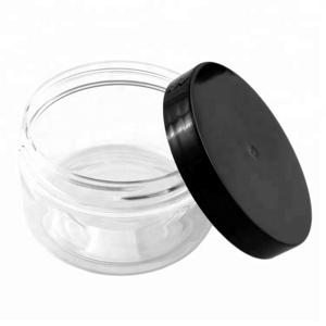 Hot sale empty round small plastic cosmetic lip balm jar with lid 100ml for lip scrub container