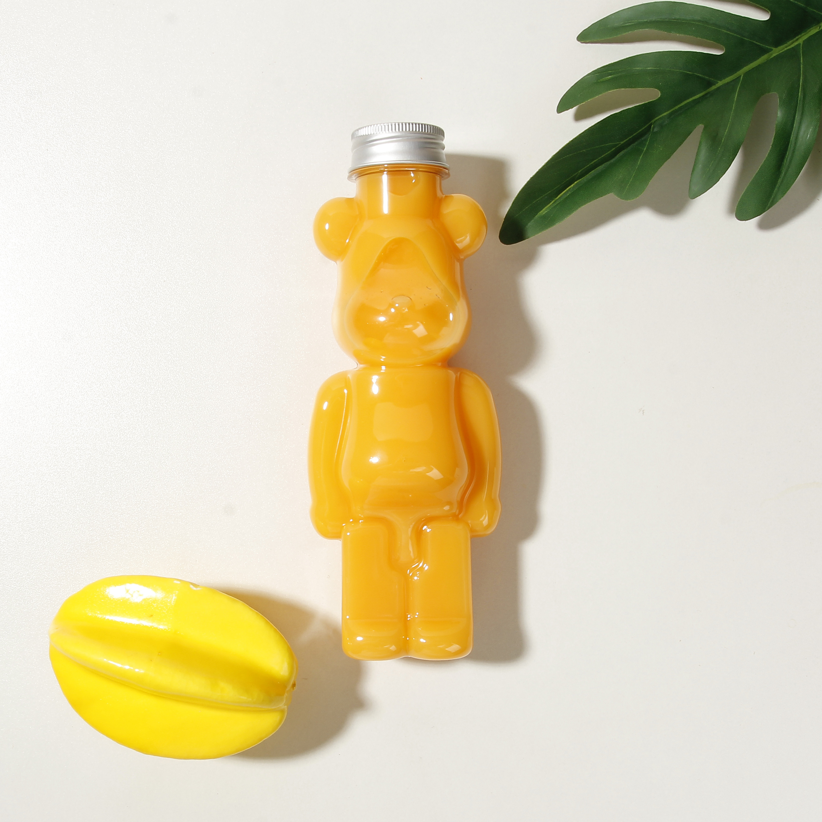 Bear Shape Honey Beverage16OZ 18OZ 32OZ PET Plastic Juice Milk Bottles Liquid Container Drink Bottles