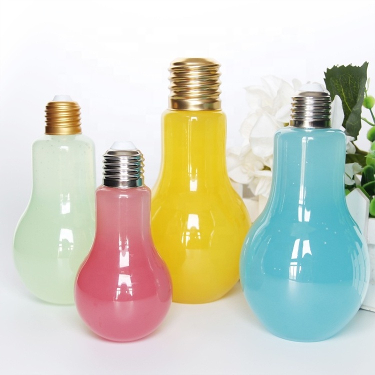 500cc 350ml lightbulb plastic bottles beverage containers for Bubble milk tea filling