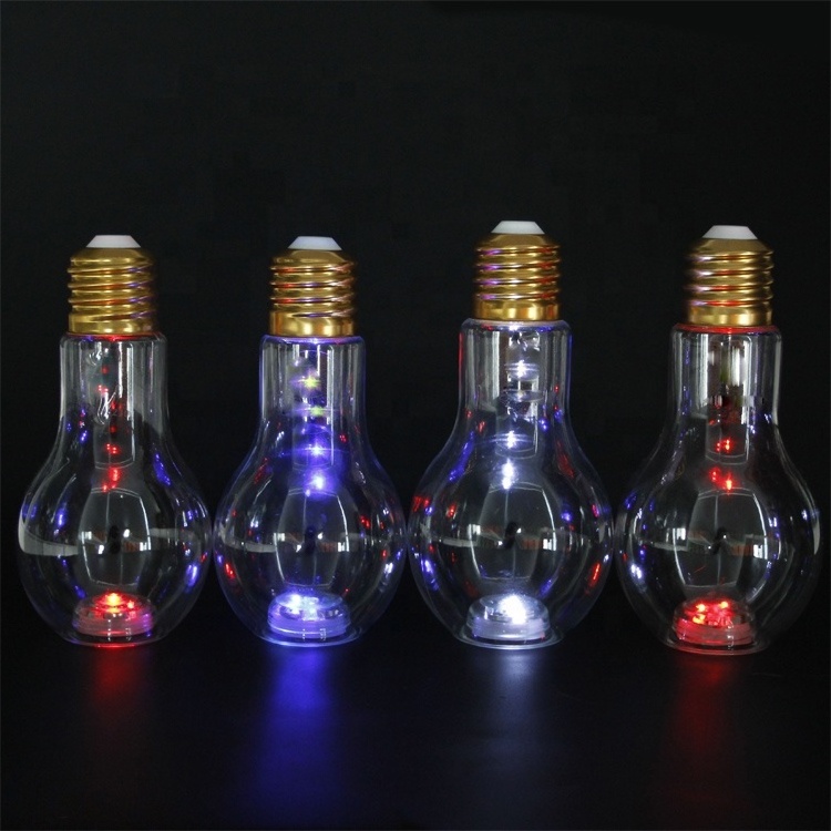 Candy Filling Container Plastic Light Bulb Shaped Jars with wide mouth 16 oz 500cc