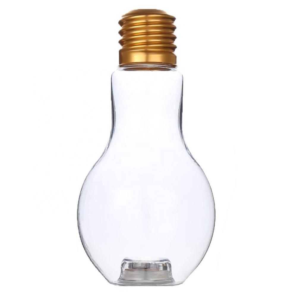 Candy Filling Container Plastic Light Bulb Shaped Jars with wide mouth 16 oz 500cc