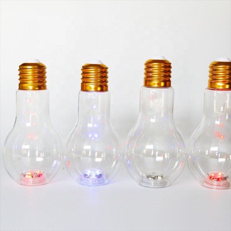 Candy Filling Container Plastic Light Bulb Shaped Jars with wide mouth 16 oz 500cc