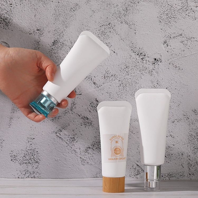 Eco Friendly Biodegradable Plastic PE Shampoo Bottle Hand Cream Body Lotion Soft Cosmetic Packaging Squeeze Tube