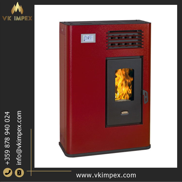 Excellent Quality Hotels Indoor Use 100W Operating Electric Power 91% Efficiency Freestanding Pellet Stove from Bulgaria