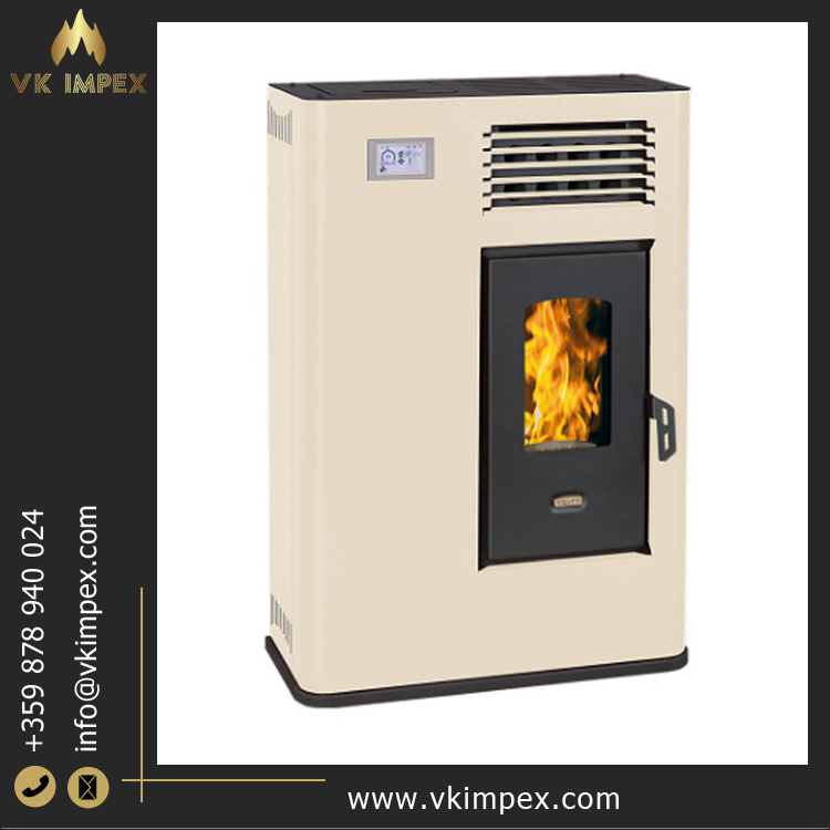 Excellent Quality Hotels Indoor Use 100W Operating Electric Power 91% Efficiency Freestanding Pellet Stove from Bulgaria