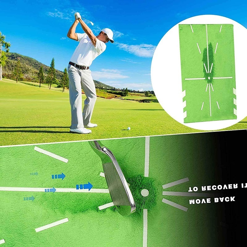 Golf Training Mat for Swing Detection Batting In Door Golf Game Golf Practice Training Aid Game Gift Home Office Outdoor Mat Pad