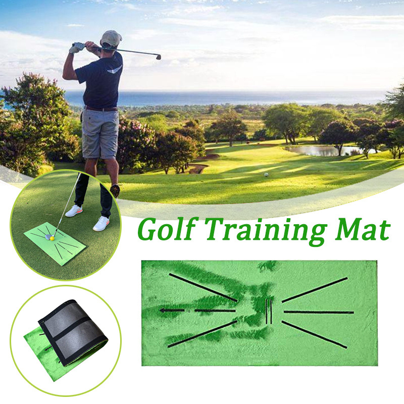 Golf Training Mat for Swing Detection Batting In Door Golf Game Golf Practice Training Aid Game Gift Home Office Outdoor Mat Pad