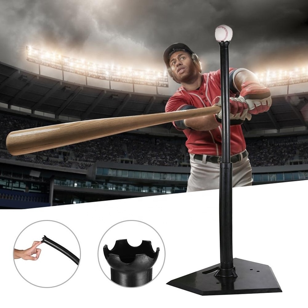 Baseball Batting Trainer Swing Training Device Practice Tool Batting Tee Heavy Duty Baseball Softball Hitting Tee Teeball Sports