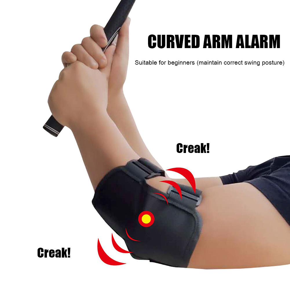 Golf Swing Training Aid Elbow Brace Arc Corrector Swing Training Straight Practice Golf Arm Bending Alarm Swing Trainer Factory