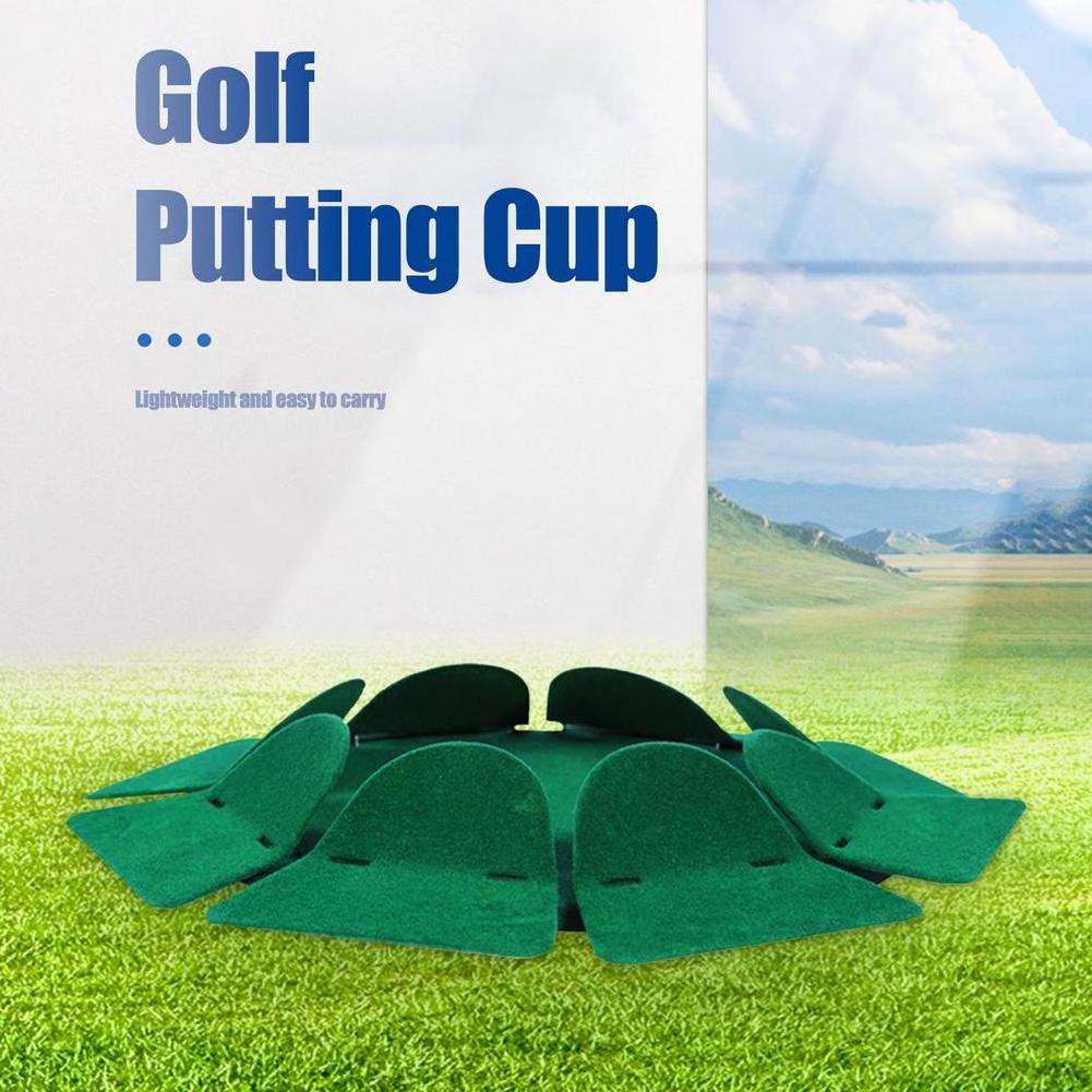 1pc Outdoor Sport Tool Golf All-Direction Putting Cup with Hole and Flag All-Direction Putter Training Aid Practice Hole Indoor