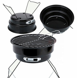 Portable BBQ Grill household peripheral oven tea cooking stainless steel grill Folding BBQ Rotisserie oven Round ice pack oven