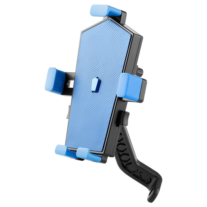 MTB Bike phone holder support stand Electric rider rack umbrella motorcycle mobilephone 360degree rotation a button lock bracket