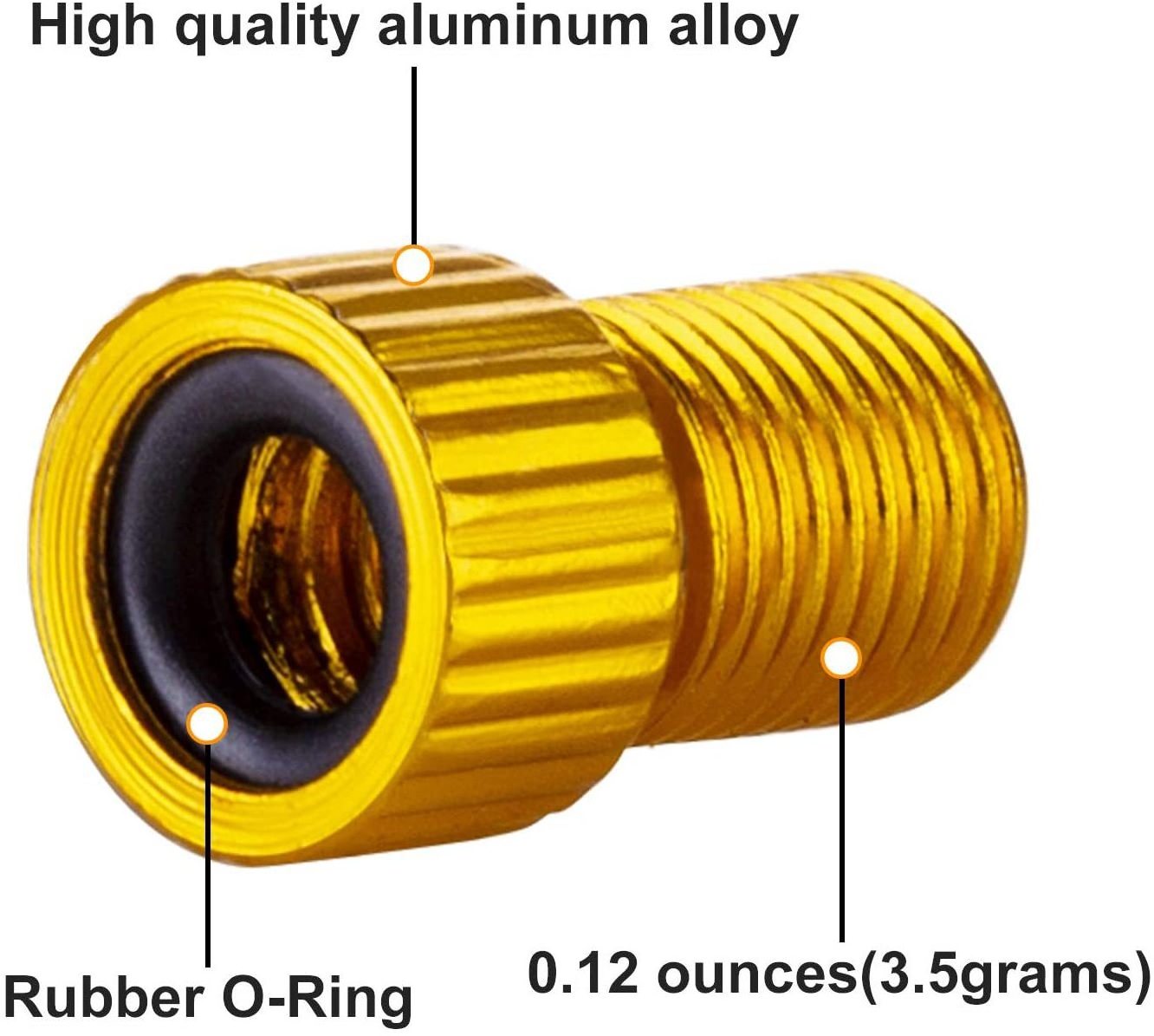 design Bike Bits Brass Presta Valve Adapter Convert Prestato Schrader Inflate Tire Using Standard Bike Pump or Air Compressor